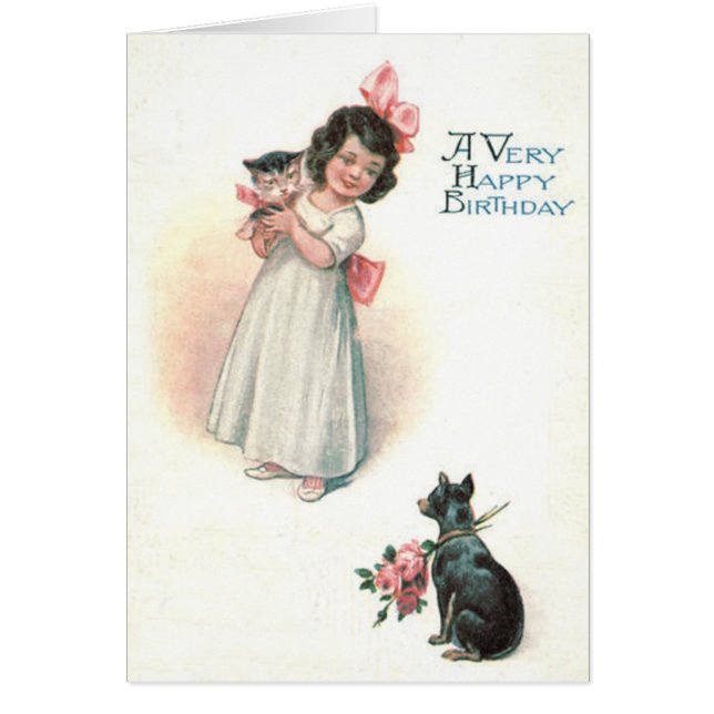 Niedlich Little Girl Kitten Puppy-Rose (Vorne)
