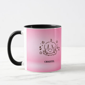 Niedlich Little Girl Tasse Rosa Personalisiert