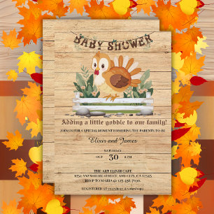 Niedlich Little Gobble Türkei Babydusche Einladung