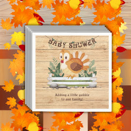 Niedlich Little Gobble Türkei Babydusche Serviette