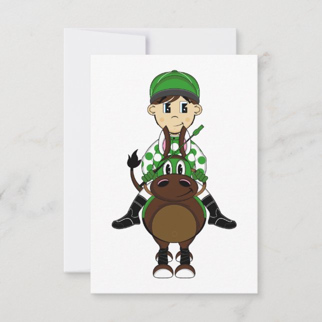 Niedlich Little Jockey RSVP Card (Vorderseite)