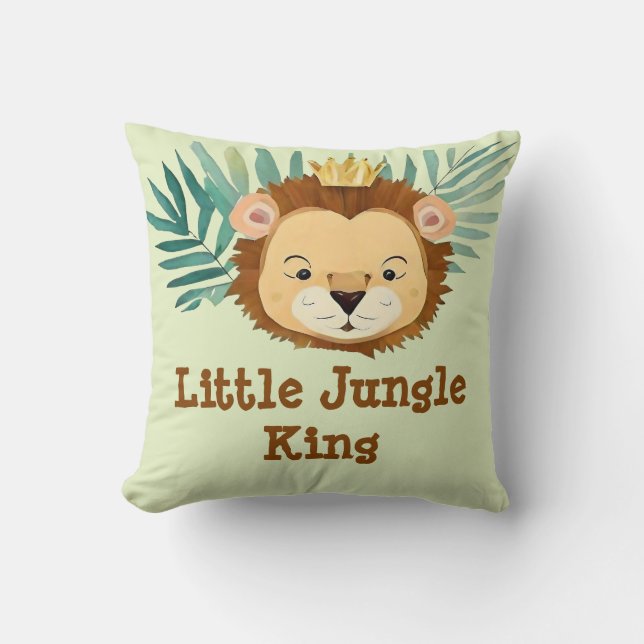 Niedlich Little Jungle Lion Birthday Kissen (Vorderseite)