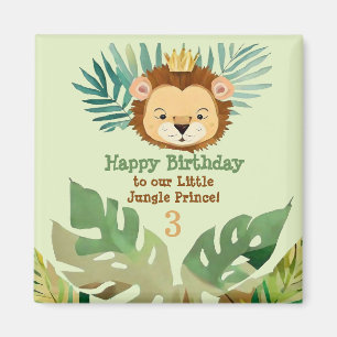 Niedlich Little Jungle Lion Birthday Magnet