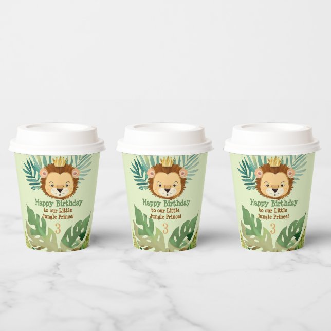 Niedlich Little Jungle Lion Birthday Pappbecher (Multi)