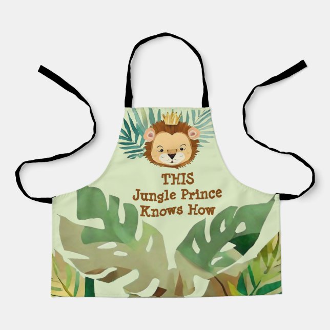 Niedlich Little Jungle Lion Birthday Schürze (Vorderseite)
