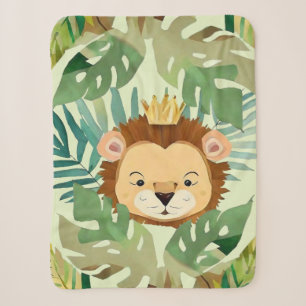 Niedlich Little Jungle Lion Birthday Sherpadecke