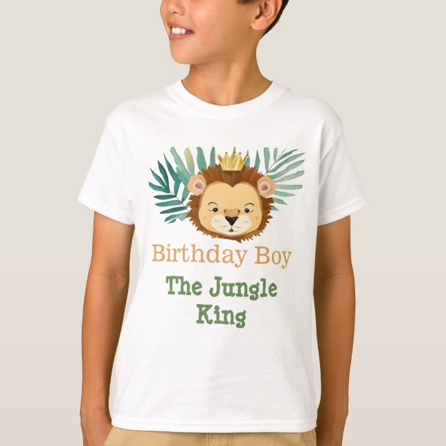 Niedlich Little Jungle Lion Birthday T-Shirt (Vorderseite)