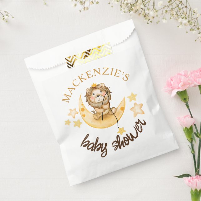 Niedlich Little King Safari Lion Moon Baby Shower  Geschenktütchen (Versiegelt)