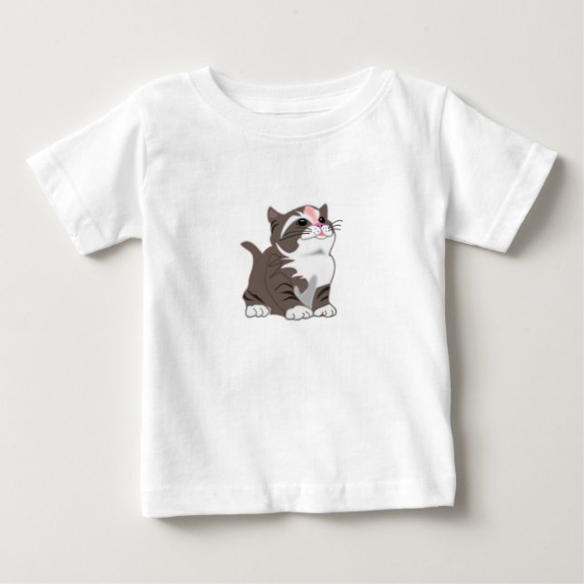 Niedlich Little Kitten Baby T-shirt (Vorderseite)