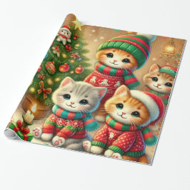 Niedlich Little Kitty Collection Weihnachten Geschenkpapier