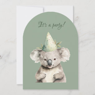 Niedlich Little Koala Bear Australian Animal Birth Einladung