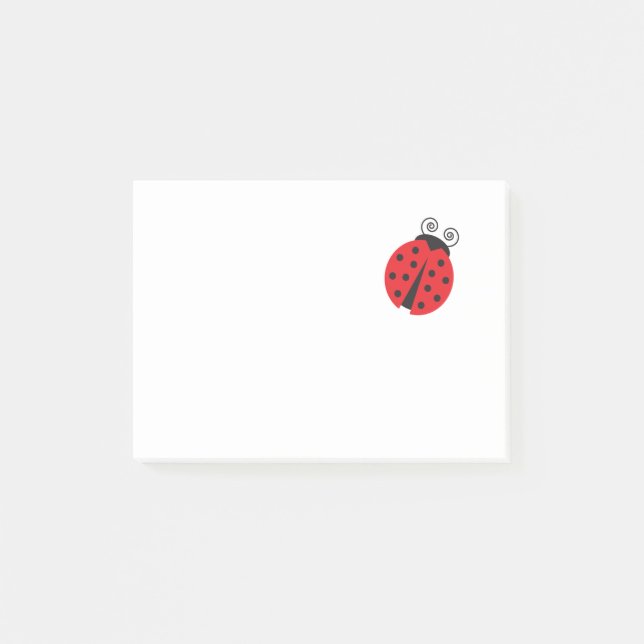 Niedlich Little Ladybug Post-it Klebezettel (Vorderseite)