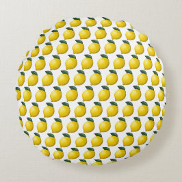 Niedlich Little Lemon Rundes Kissen