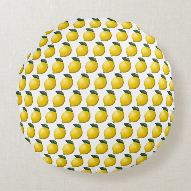 Niedlich Little Lemon Rundes Kissen (Vorderseite)