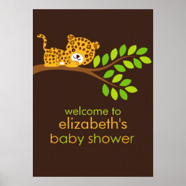 Niedlich Little Leopard Girl Shower Poster