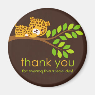 Niedlich Little Leopard Vielen Dank Magnet