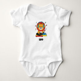 Niedlich Little Lion DJ Music | Personalisiert Baby Strampler