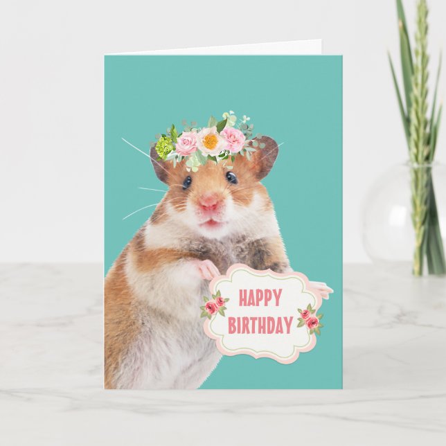 Niedlich Little Mouse Geburtstag Karte (Vorderseite)