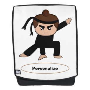 Niedlich Little Ninja Boy Kids personalisieren Rucksack