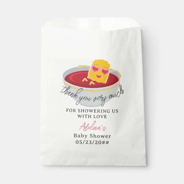 Niedlich Little Nugget Chicken Nugget Girl Babydus Geschenktütchen (Vorderseite)
