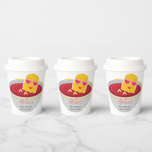 Niedlich Little Nugget Chicken Nugget Girl Babydus Pappbecher (Multi)