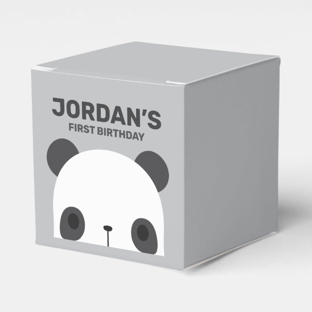 Niedlich Little Panda Bear Geburtstag Geschenkschachtel (Vorderseite)