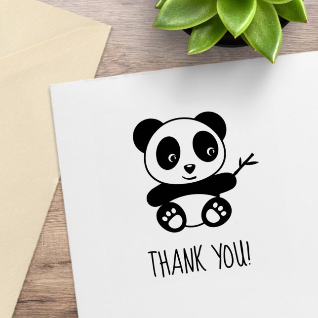 Niedlich Little Panda Holding a Bamboo Stick Viele Gummistempel (Von Creator hochgeladen)