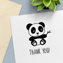 Niedlich Little Panda Holding a Bamboo Stick Viele Permastempel