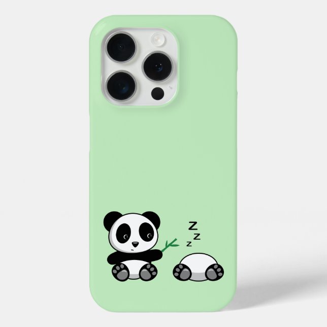 Niedlich Little Pandas auf Green Case-Mate iPhone Hülle (Rückseite)