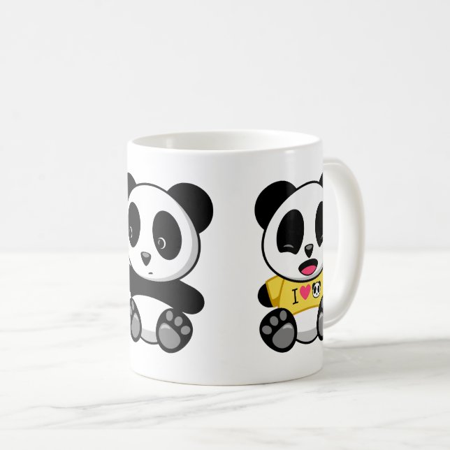 Niedlich Little Pandas Kaffeetasse (VorderseiteRechts)