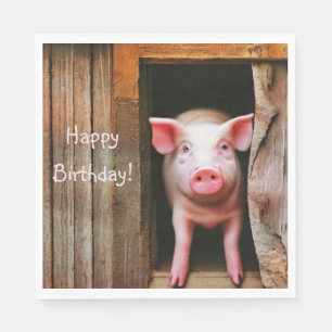 Niedlich Little Piggy Serviette