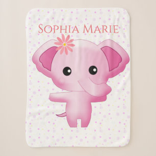 Niedlich Little Pink Baby Elephant Sherpadecke