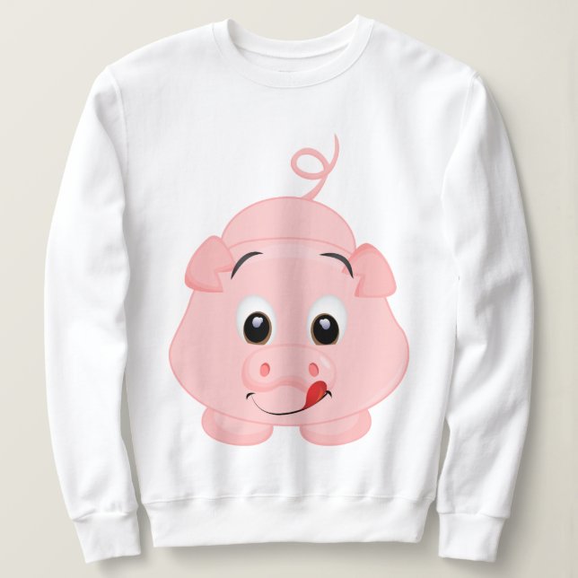 Niedlich Little Pink Piggy Sweatshirt (Design vorne)