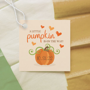Niedlich Little Pumpkin Baby Dusche Geschenkanhänger