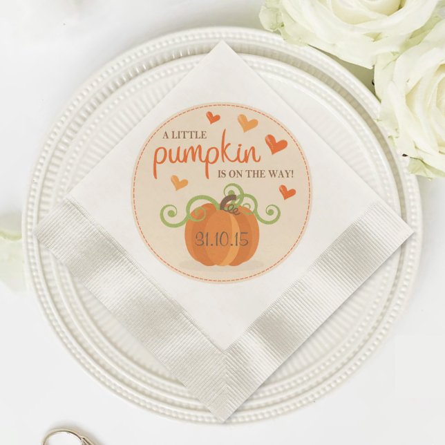 Niedlich Little Pumpkin Baby Dusche Napkins Serviette (Von Creator hochgeladen)