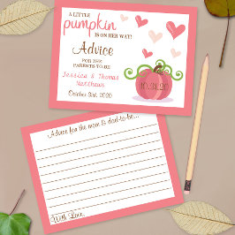 Niedlich Little Pumpkin Girls Babyduschratenkarten Postkarte