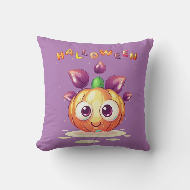 Niedlich Little Pumpkin Halloween farbenfarben Kissen (Vorderseite)