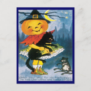 Niedlich Little Pumpkin Vintage Postkarte
