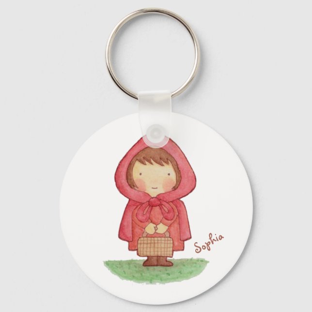 Niedlich Little Red Riding Hood Storybook Magnet Schlüsselanhänger (Vorderseite)