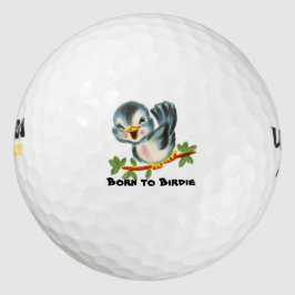 Niedlich Little Retro Bird Birdie Personalisiert Golfball