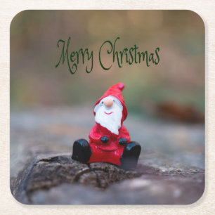 Niedlich Little Santa Clause Frohe Weihnachten Rechteckiger Pappuntersetzer