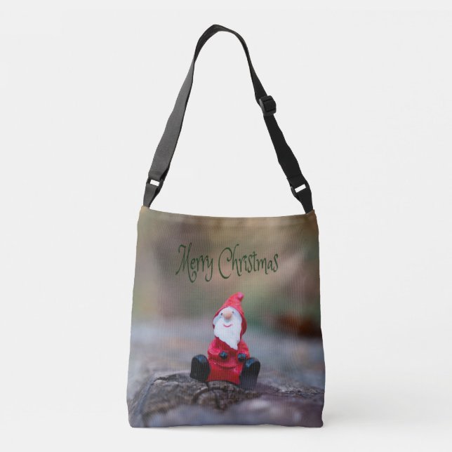 Niedlich Little Santa Clause Frohe Weihnachten Tragetaschen Mit Langen Trägern (Rückseite)
