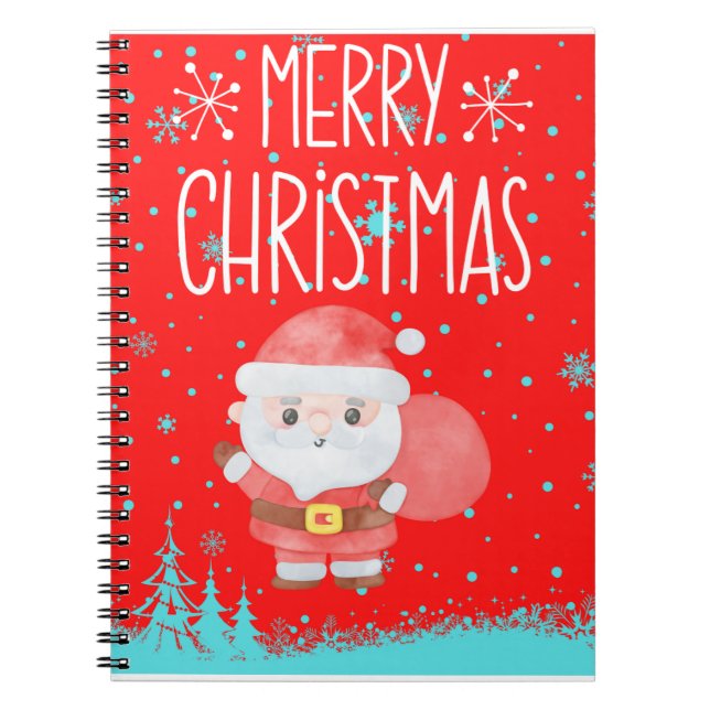 Niedlich Little Santa Red Notebook Notizblock (Vorderseite)