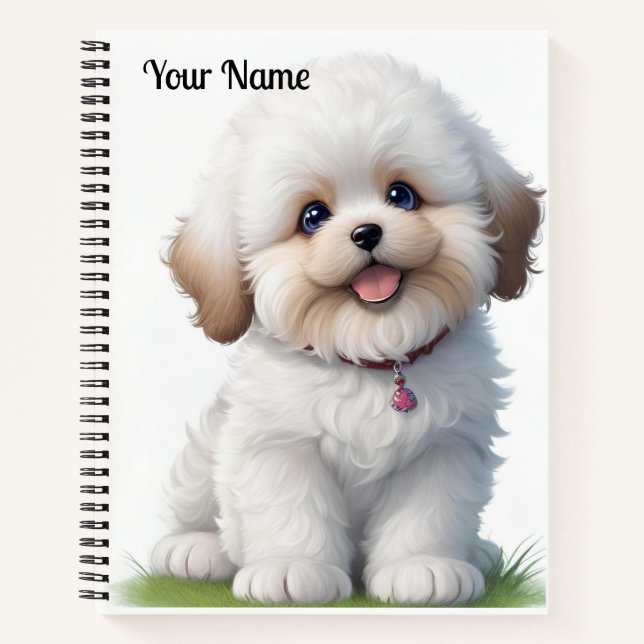 Niedlich Little Shih Tzu Puppy Dog Lover Notizbuch (Vorderseite)