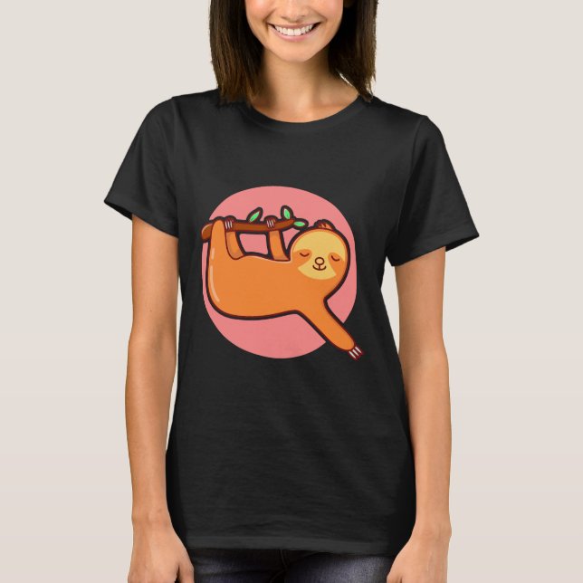 Niedlich Little Sloth T-Shirt (Vorderseite)