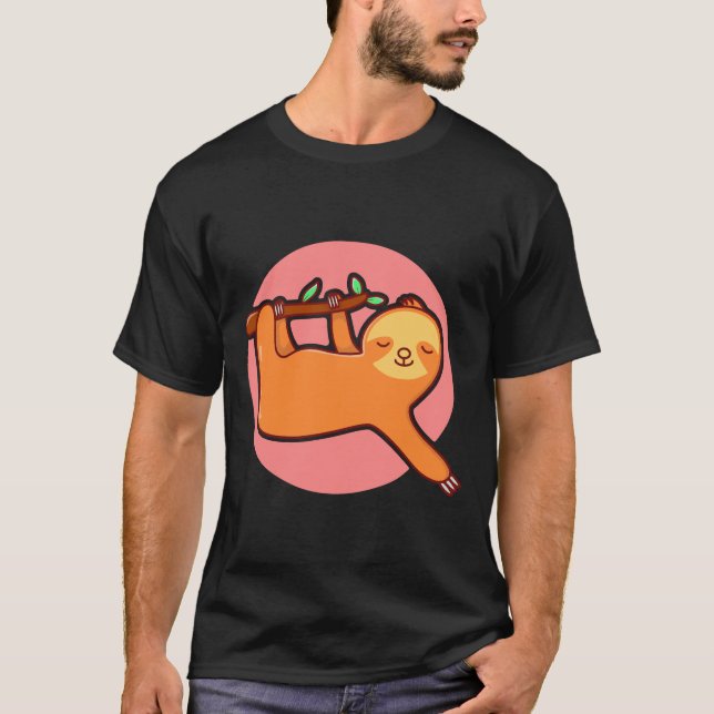 Niedlich Little Sloth T-Shirt (Vorderseite)