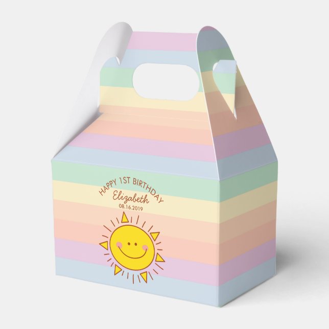 Niedlich Little Sunshine Baby First Birthday Party Geschenkschachtel (Vorderseite)