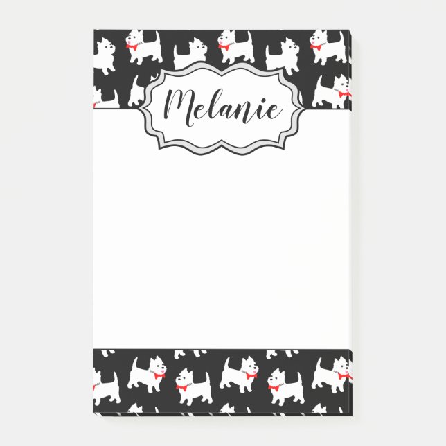 Niedlich Little Westie - West Highland White Terri Post-it Klebezettel (Vorderseite)