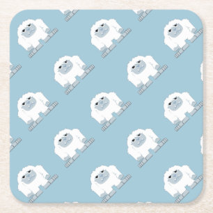 Niedlich Little Yeti Rechteckiger Pappuntersetzer
