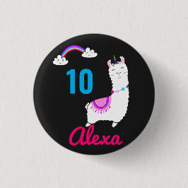 Niedlich Llama Alpaca Lama Fiesta Lover Custom Button